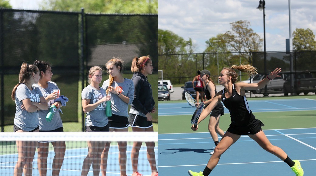 Harding upset Henderson State, 5-3, to secure a semifinal berth, while East Central defeated Southern Nazarene, 5-1, in Thursday's Great American Conference Women's Tennis First Round Matches from the Memorial Park Tennis Complex.